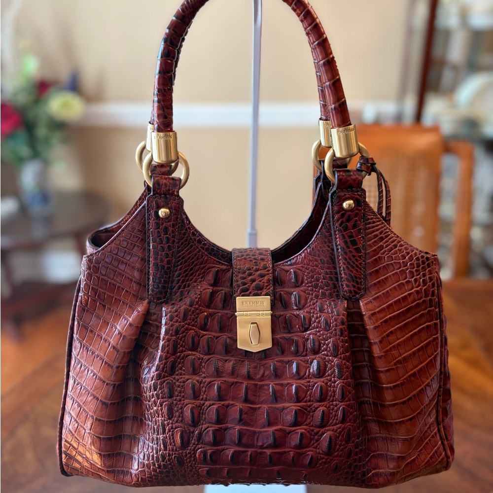 Gorgeous Brahmin Elisa Pecan Melbourne Shoulder Bag